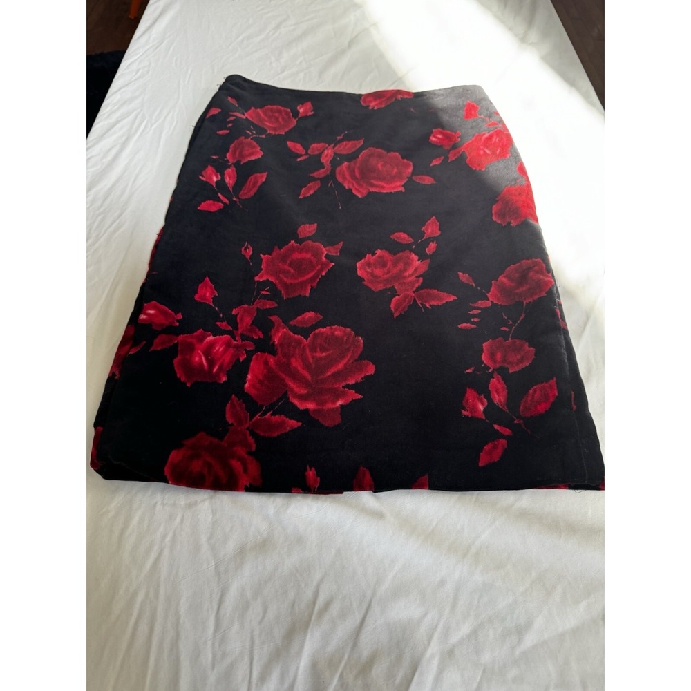Talbots Skirt 6 Velvet Roses Floral Lined Coquette Old Money Whimsigoth Classic‎ - Picture 12 of 14